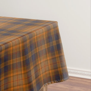 Mantel Tartan tartan, naranja marrón oscuro