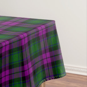 Mantel Tartan verde fucsia gran cuadros clan escocés
