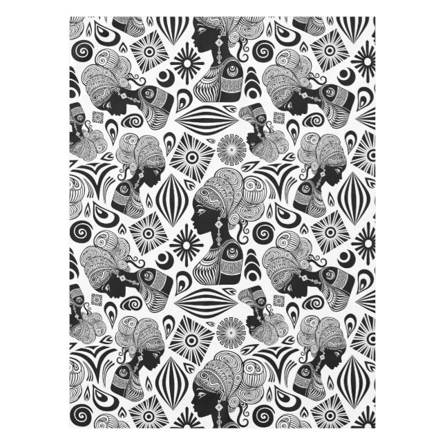 Mantel Tatuaje tribal de retrato Chica africano (Anverso)