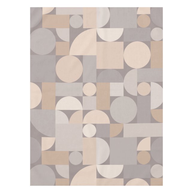 Mantel Taupe de arte geométrico retro (Anverso)