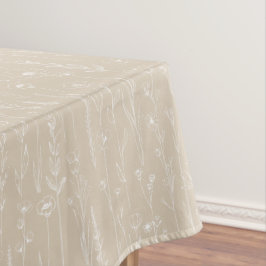 Mantel Taupe Wildflower Baby Shower Tablecloth