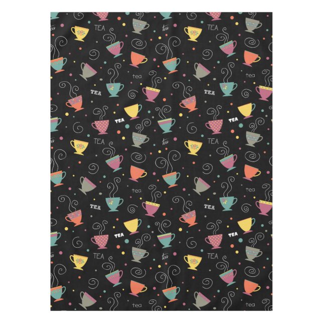 Mantel tazas de té al vapor caliente, tazas de té calient (Anverso)