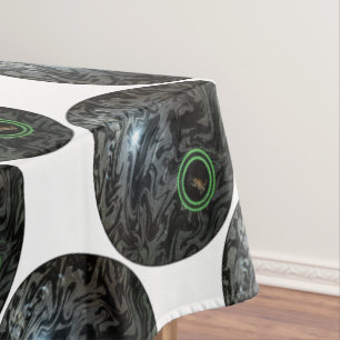Mantel Tazón De Césped Negro Y Gris, Ropa De Mesa