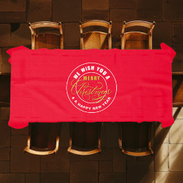 Mantel Te deseamos una Feliz Navidad Rojo