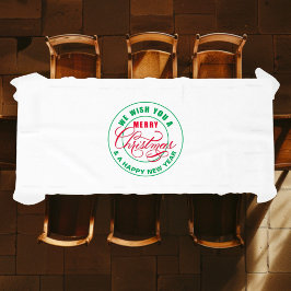 Mantel Te deseamos una Feliz Navidad Rojo y Verde