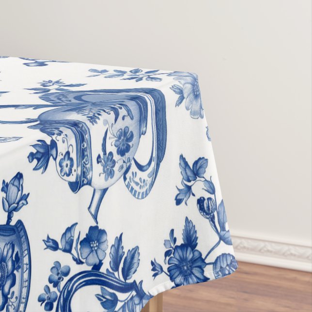 Mantel Tea Chinoiserie French Toile Du Jouy Pattern (In Situ)