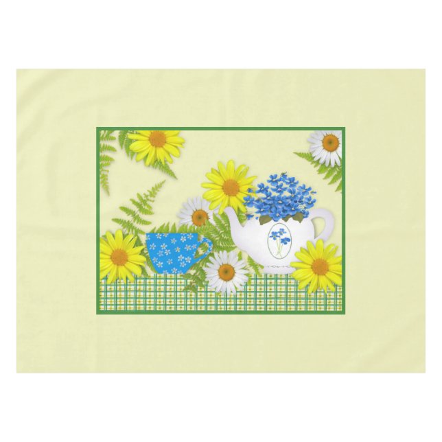 Mantel Tea Tea Tablecloth Garden (Frente (Horizontal))
