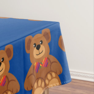 Mantel Teddy Bear Rainbow Cute Primer Fiesta de cumpleaño