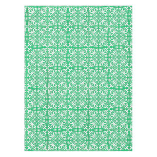 Mantel Teja marroquí - verde y blanco de jade