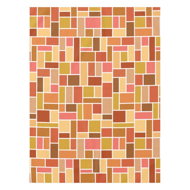 Mantel Tejido de tabla de patrones geométricos (Anverso)