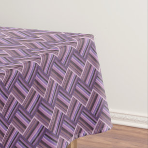 Mantel Tejido diagonal de rayas malvas