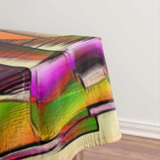 Mantel Tejidos coloridos con rosado y tallado (In Situ)