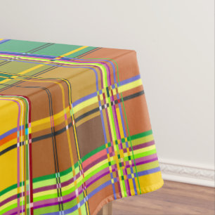 Mantel Tela Colorida Caribeña Madras Tartán