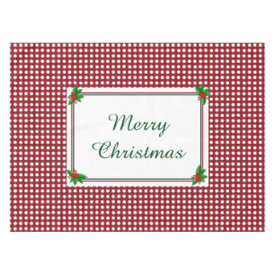 Mantel Tela de mesa de vacaciones con puntos holly y polk