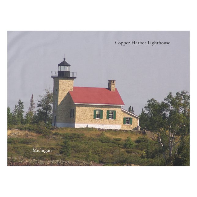 Mantel Tela de mesa del faro de cobre (Frente (Horizontal))