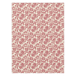 Mantel Tela de Tulipanes Rojo y Crema - Decoración campes