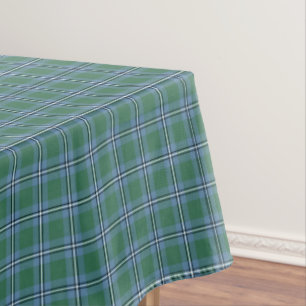 Mantel Tela escocesa azul clara y verde del tartán de