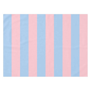 Mantel Tela estilizada rosa y rayada azul para bebé