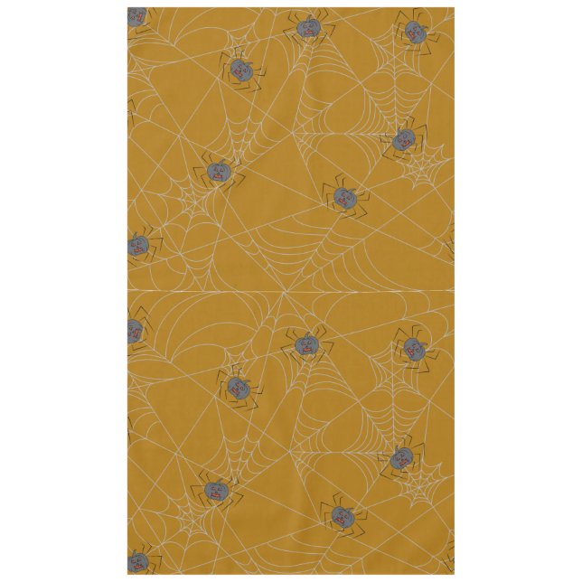 Mantel telaraña y calabazas de Halloween (Anverso)