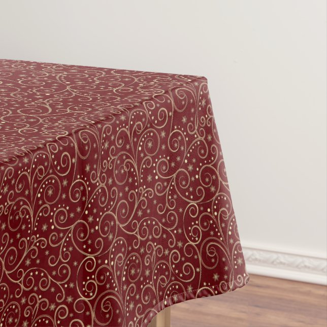 Mantel Telas con Dibujos de Borgoña (In Situ)