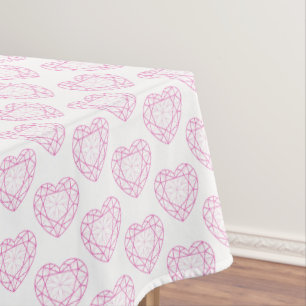 Mantel Telas con patrón de corazón de gemas de turmalina 