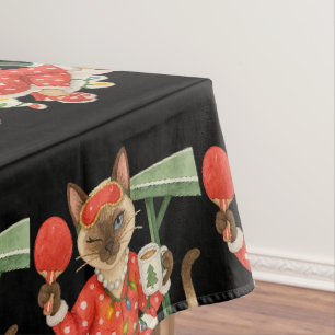 Mantel Tema de los Navidades de Ping Pong
