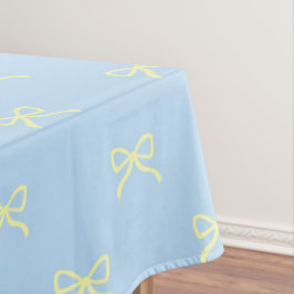 Mantel Tendencias femeninas en azul y amarillo patrón de 