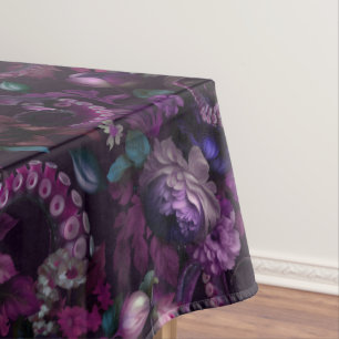 Mantel Tentáculo gótico oscuro rosado con flores