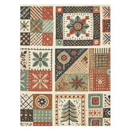 Mantel Terracotta Patchwork Quilt Rustic Vintage Floral
