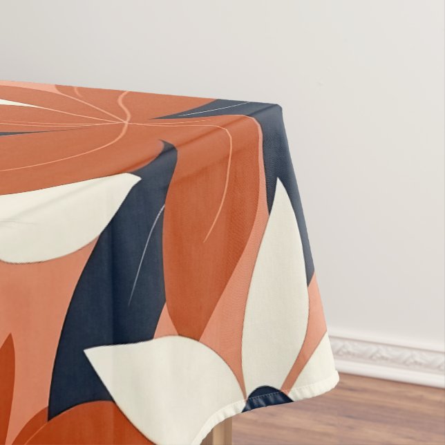 Mantel Terracotta White Floral Elegante (In Situ)