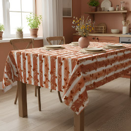 Mantel Terracotta Wildflower Vertical Stripe Boho Pattern