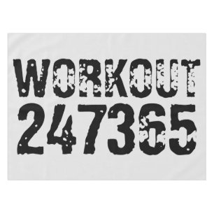 Mantel Texto desgastado y raspado Workout 247365 negro
