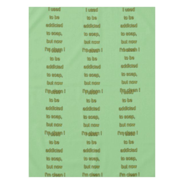 Mantel Texto divertido de jabón (Anverso)