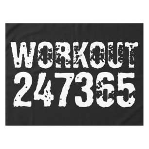 Mantel Texto grabado y desgastado Workout 247365 white