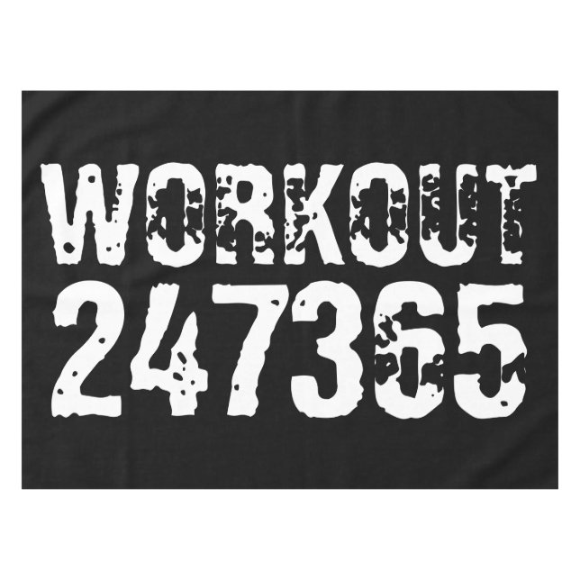 Mantel Texto grabado y desgastado Workout 247365 white (Frente (Horizontal))
