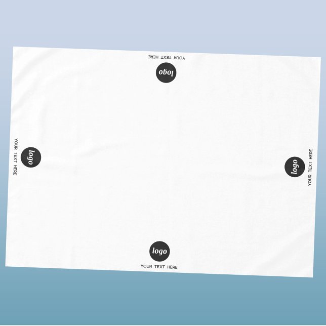 Mantel Texto simple de logotipo para promocionar negocio  (Simple logo with custom text business branding promotional edged trade show tablecloth )