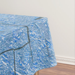 Mantel Textura azul silvestre con efecto mosaico y reliev