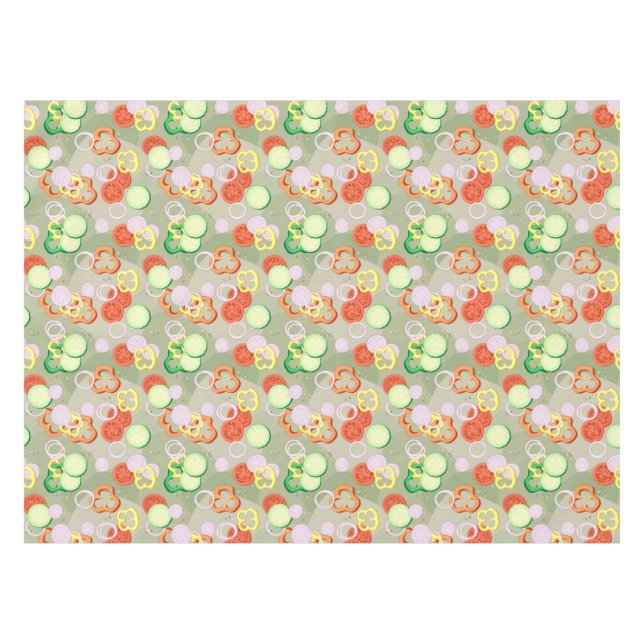 Mantel Textura con las rebanadas de verduras (Frente (Horizontal))