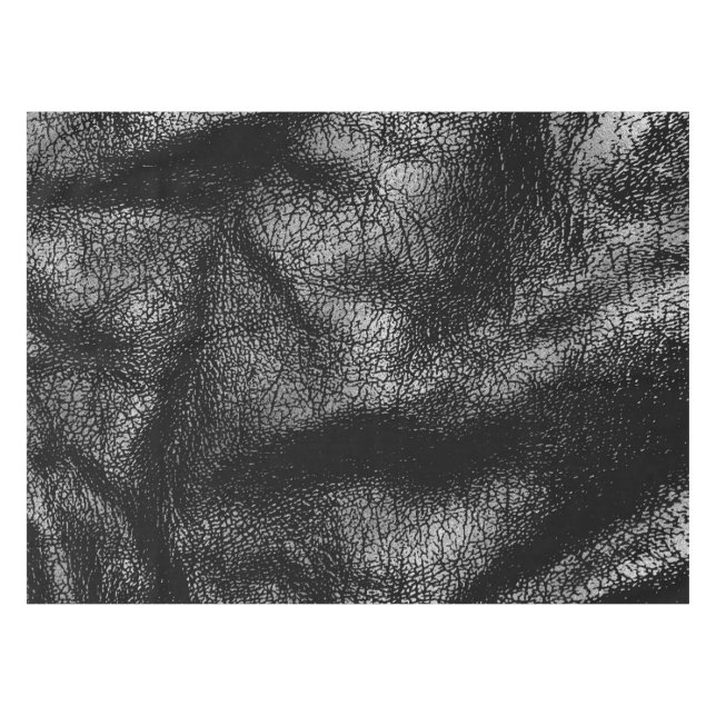 Mantel Textura de cuero de plata y negra (Frente (Horizontal))