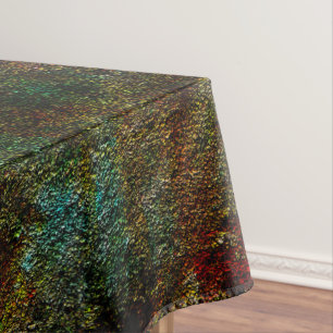 Mantel Textura de pared afilada, en colores verde y coral