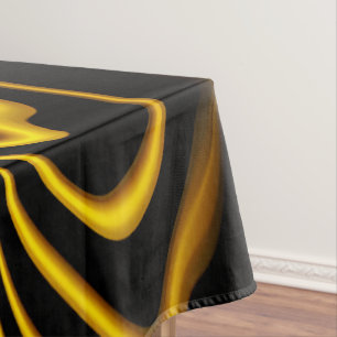 Mantel Textura de remolinos de oro amarillo negro