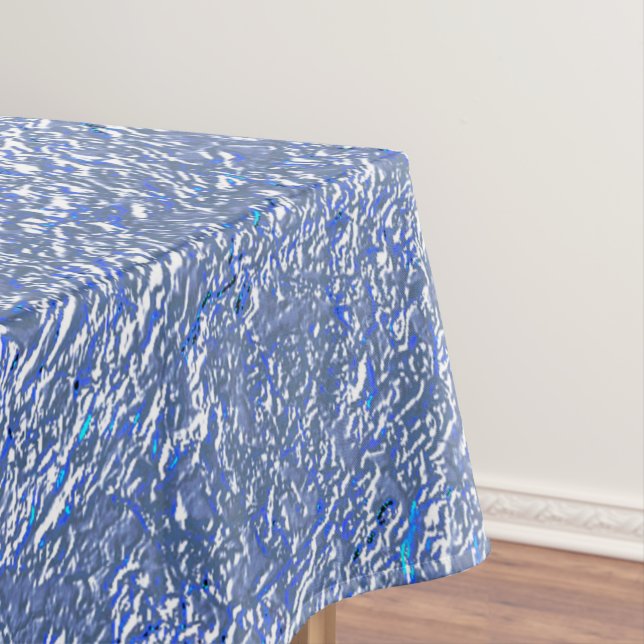 Mantel Textura rústica azul con efecto plateado (In Situ)