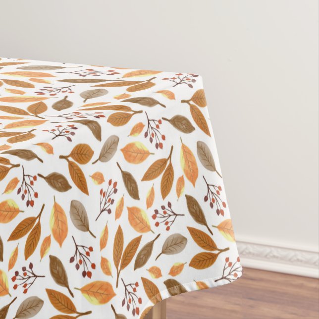 Mantel Thanksgiving Tablecloth Decor - Fall Leaves (In Situ)