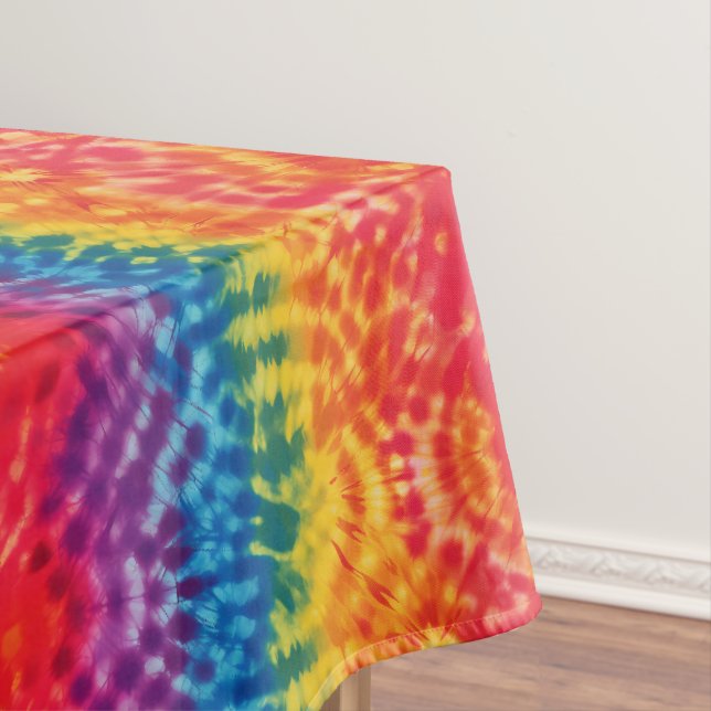 Mantel Tie Dye Rayos Arcoiris Tableclol (In Situ)