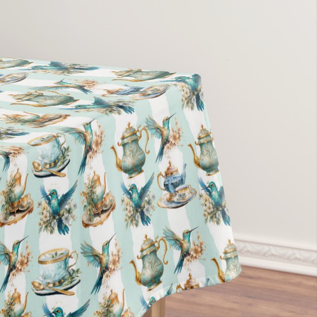 Mantel Tiempo De Té Con Hummingbirds (In Situ)