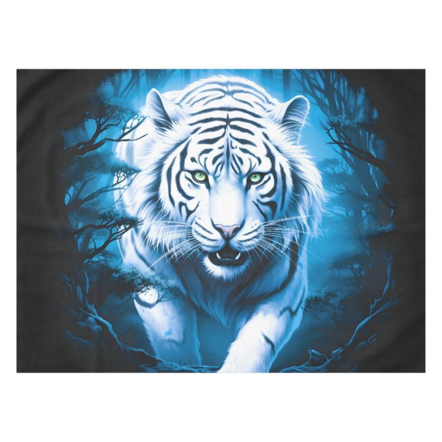 Mantel Tigre blanco silvestre místico forestal (Frente (Horizontal))