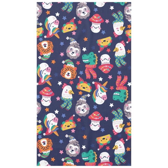 Mantel Tigre de pollo de taco con hongos navidades (Anverso)