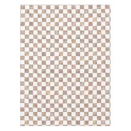 Mantel Timeless Brown and Beige Checkered Pattern