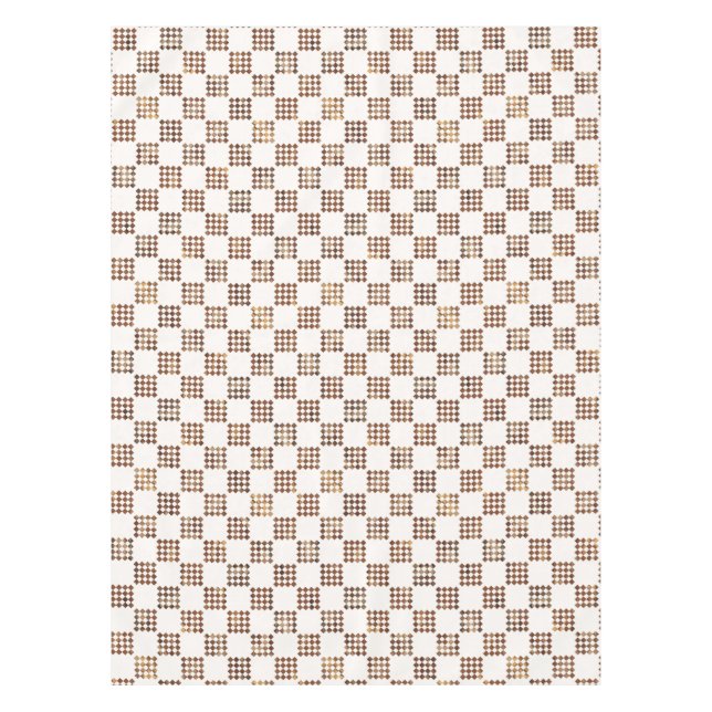 Mantel Timeless Brown and Beige Checkered Pattern (Anverso)