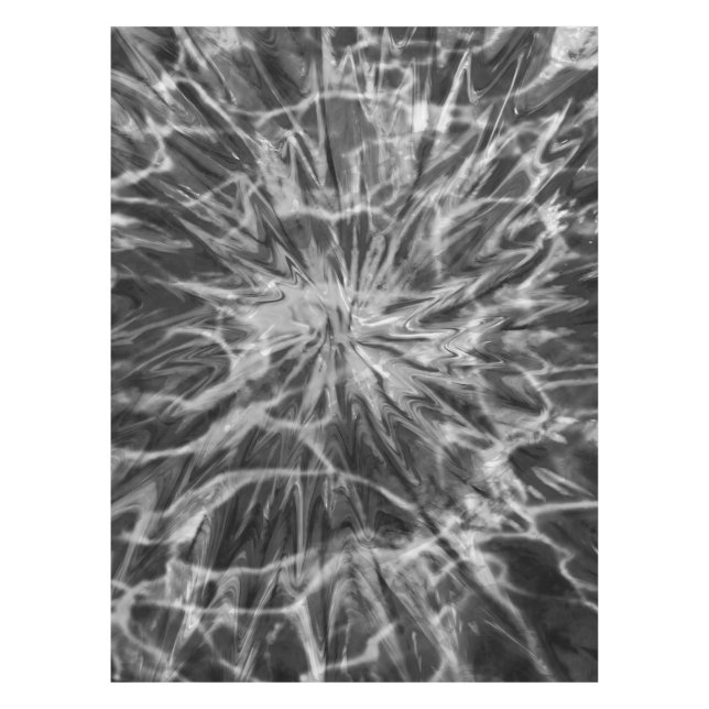 MANTEL TINTURA ENLACE NEGRO BLANCO  (Anverso)